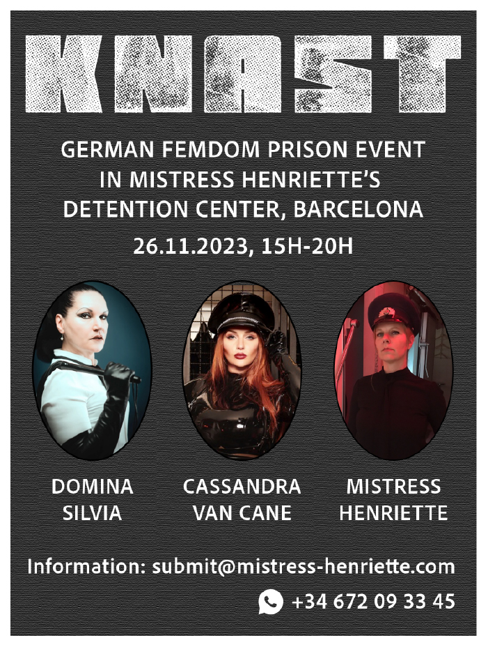 Barcelona BDSM Femdom Prison Event KNAST II - Mistress Henriette
