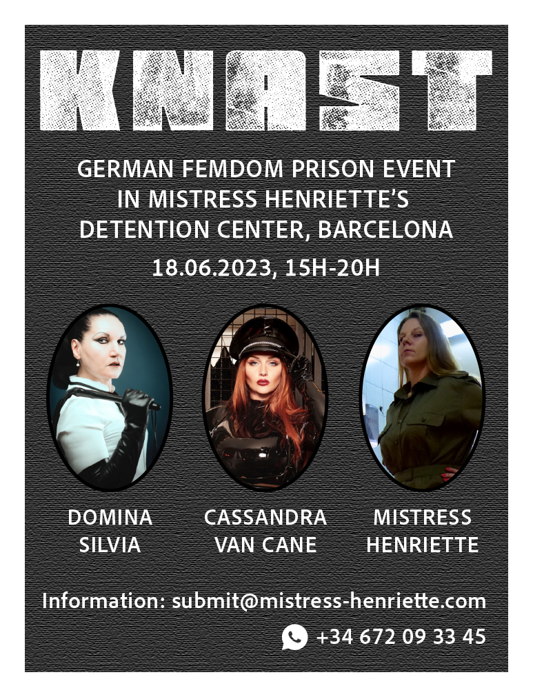 Barcelona BDSM Femdom Prison Event KNAST - Mistress Henriette